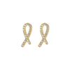 Niche Design Knotted Earrings Personalized Fashionable Micro-inlaid Diamond Earrings Temperament Japanese and Korean Earrings