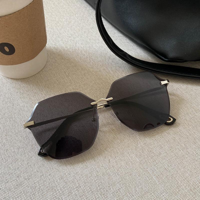 

Rimless Cut Edge Sun Glasses Man Polygon Shape Uv400 Protection Woman Sunglasses High Quality Female Sun Glass