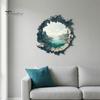 Indoor Outdoor Decorative Sticker 3D Mountain & River Landscape Wall Sticker, PVC Waterproof Mural, Peel And Realistic Mural Stick Decals for