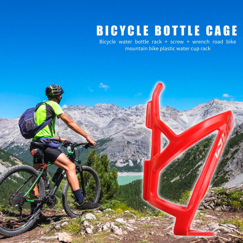 

T0# Mountain Road Bike Bottle Stand Bicycle Water Cup Rack Holder Cage (Red)