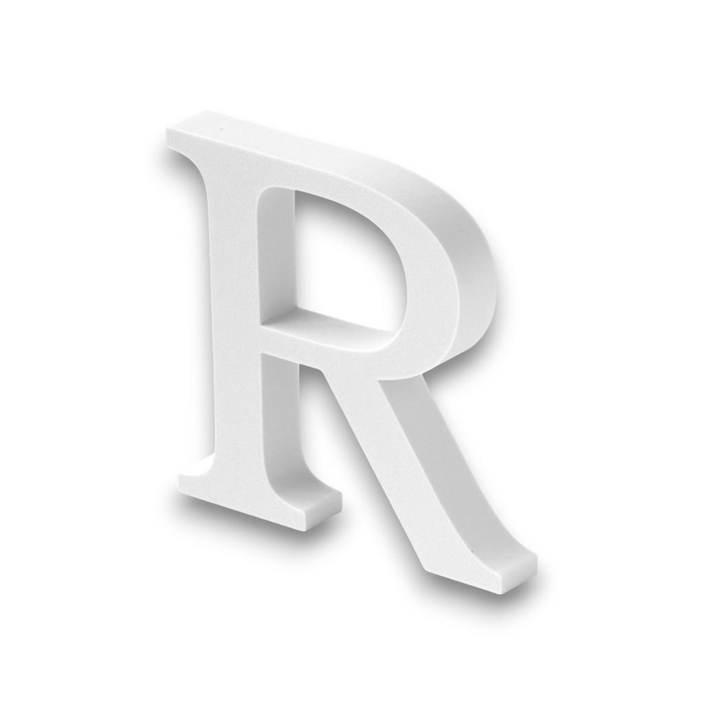 7cm Alphabet Letter White (R (1 piece))
