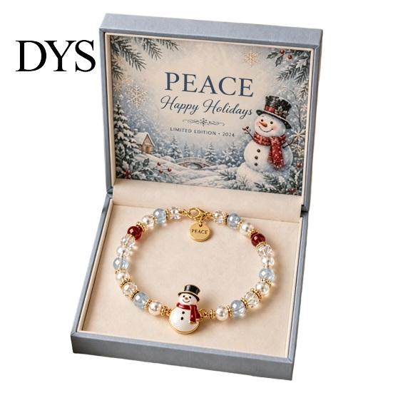 Fine Workmanship Bracelet Christmas Bracelets for Women, Santa Claus Elk Snowman Tree Beaded Bracelet, Holiday Jewelry Gifts Stocking Stuffers, Party
