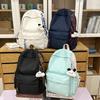 Korean Style Solid Color School Backpack – Versatile for Students & Travel