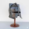 Medieval Black Dwarven Knight Helmet, Handmade Steel Fantasy Costume Helm, LARP Cosplay Armor for Collectors