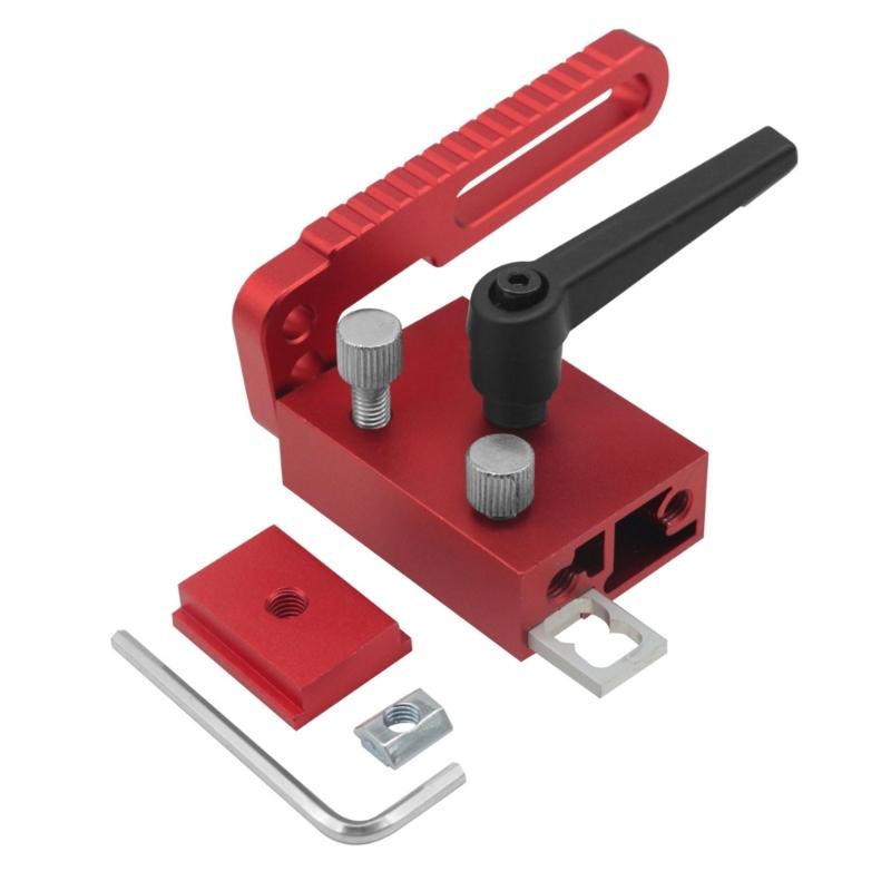 

75 Type Miter Track Stop T-Track Woodworking Limiter Hand Tool Aluminum Miter T-Slot Stop Device for Sliding Chutes червоний