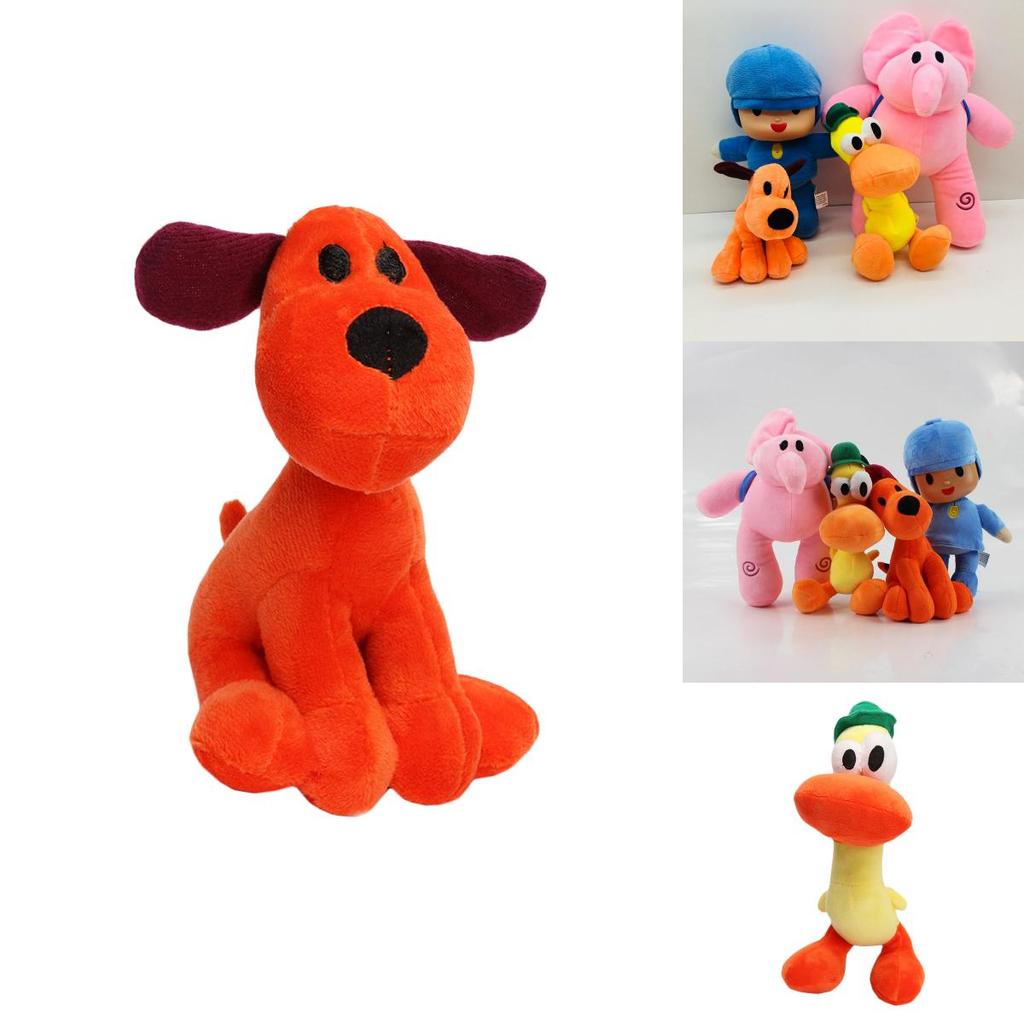 Entzückendes Set aus 4 Pocoyo Elly Pato Loula Weichem Plüsch Stofftier Spielzeug Puppen für Kinder