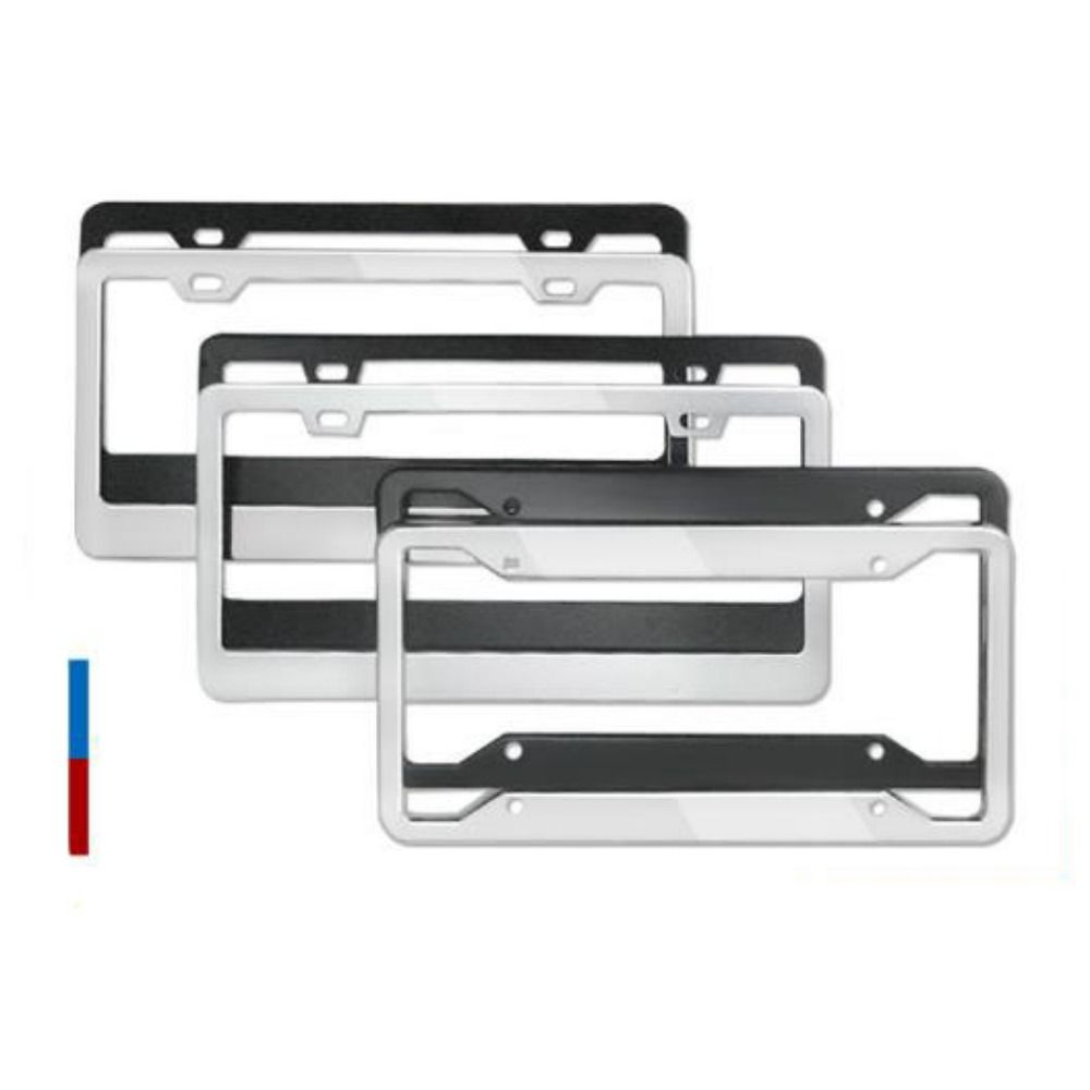 Stainless Steel Protecting License Plates Black/Silver License Plate Cover License Plate Holder