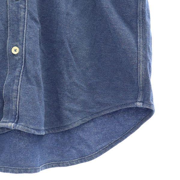 Lacoste Logo Patch Long Sleeve Button Down Shirt S Blue Men's Used