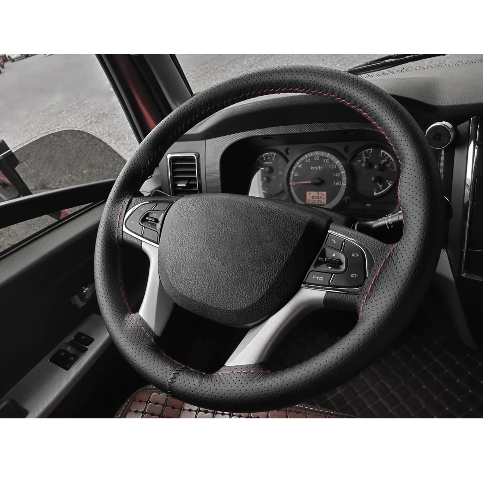 

Braided Steering Wheel Cover for Suzuki Jimny and Suzuki Jimny Sierra and in (JB74W/JB64W) (JB64/JB74). Breathable, non-slip, comfortable,