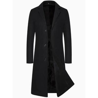 Vânzare Fierbinte Modă Bărbați Casual Trendy Palton Zilnic Clasic Culoare Solidă Lână Palton Jachetă