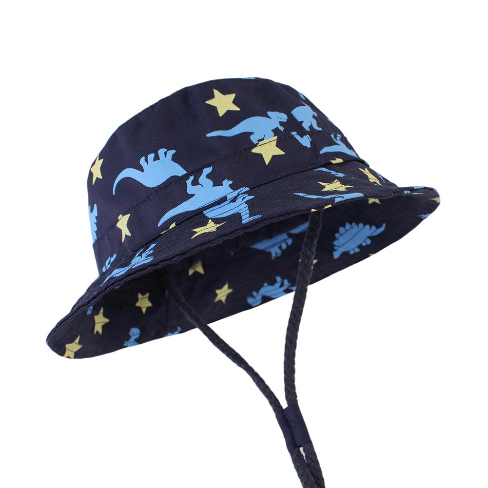 Boy Summer Sun Protection Fisherman Hat Dinosaur Pattern Bucket Hat