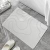 Minimalist Water-Absorbent Quick-Dry Diatomaceous Earth Mat for Bathroom & Bedroom - Stain Resistant & Easy to Clean
