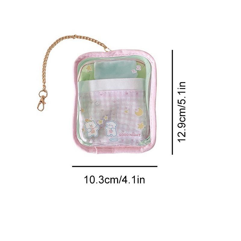 1Pc Storage Bag Dustproof Display Garage Kit PVC Portable Cute Doll Lipstick High Transparency Fashion Accessories Pendant