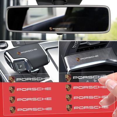 Car Interior Random Stickers Car Steering Wheel Decal Goods For Boxster Cayenne Panamera Macan Cayman 911 918 996 917 991
