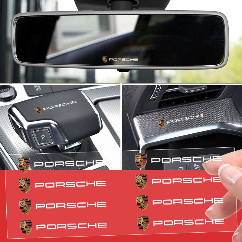 Car Interior Random Stickers Car Steering Wheel Decal Goods For Porsche Boxster Cayenne Panamera Macan Cayman 911 918 996 917 991
