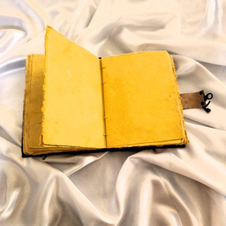 Leather Journal Gold Crescent Moon & Stars Dream Journal, Handmade Leather Sketchbook, Wedding Gift, Notebook, Travel Dairy, Leather Dairy.