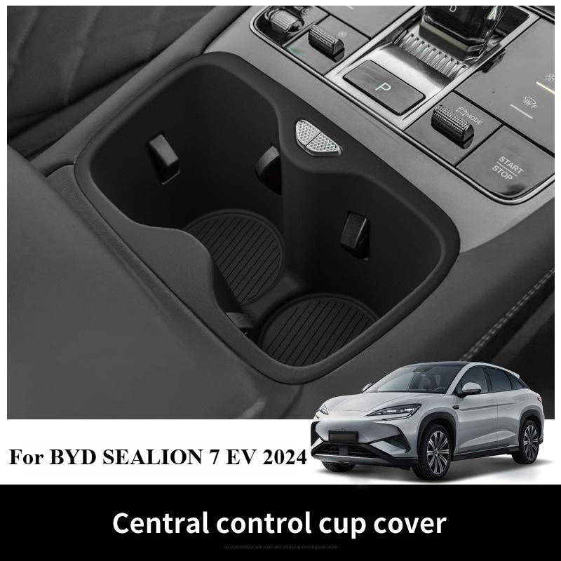 For BYD SEALION 7 07 EV 2024 Central Water Cup Holder Cup Holder Anti-slip Shock Absorbing Organizer Box Right Left Hand Drive