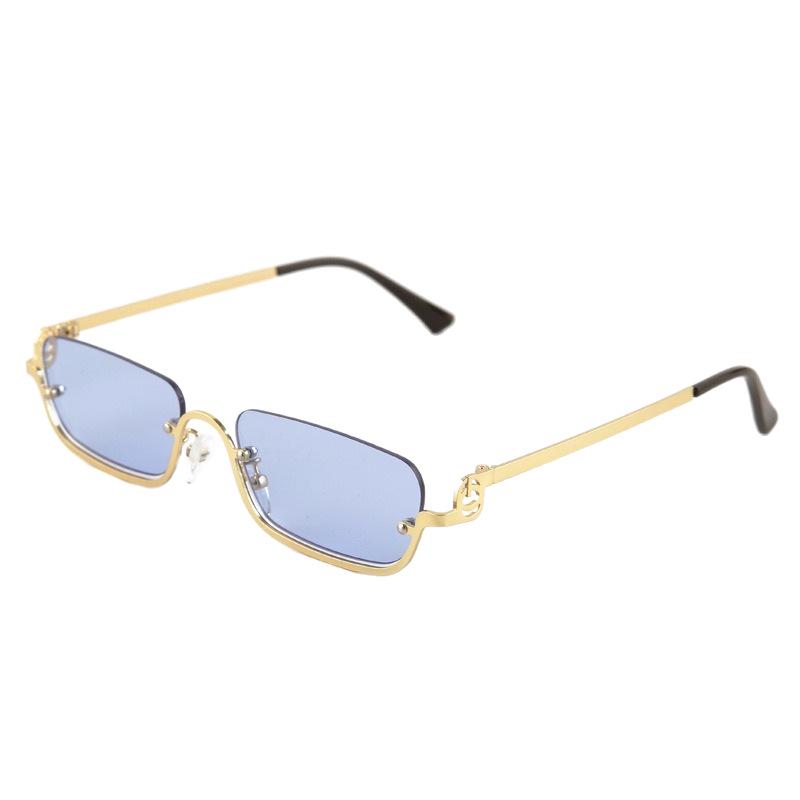 High-End Square Frame Sunglasses - Unisex Metal Hollow Design, Trendy European & American Style