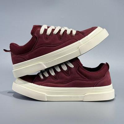 Scarpe Sportive Casual da Donna Moda Retrò Antiscivolo con Zeppa Scarpe da Skateboard Outdoor 2025 Nuove Scarpe da Corsa con Lacci Sneakers