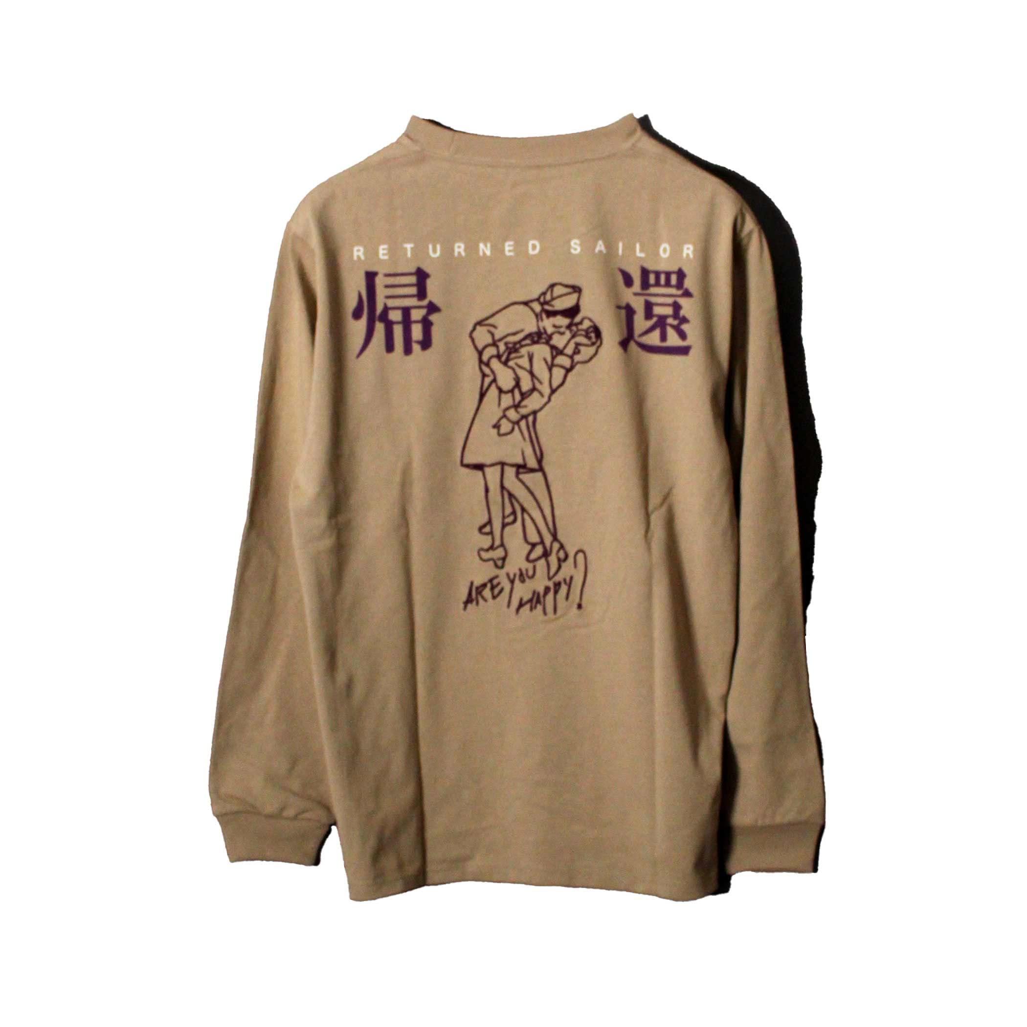 

Avirex Returned Sailor Long Sleeve 053 Khaki T-Shirt, 6123269, Men s XL,