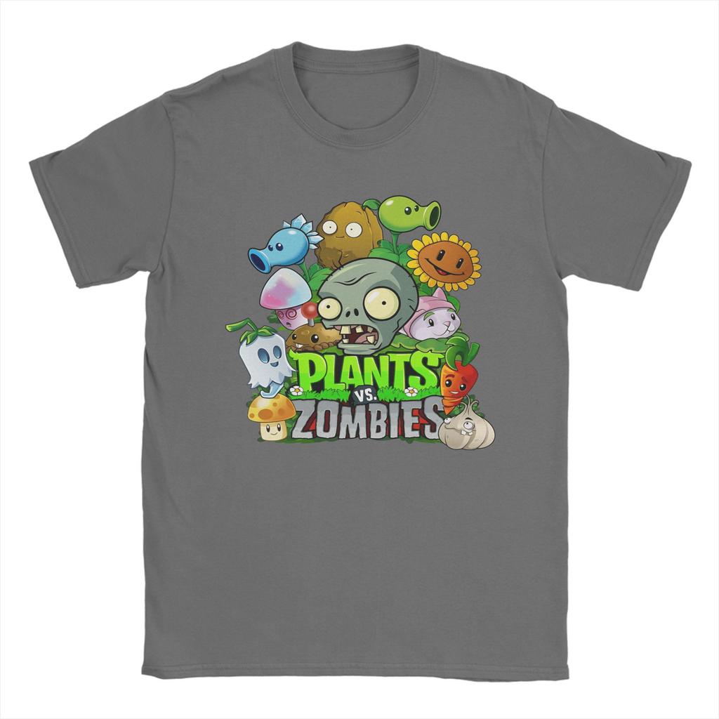 Men's Women's T-Shirt Plants Zombies Leisure Cotton Tee Shirt Short Sleeve T Shirt Crewneck Clothing Plus Size