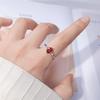 S925 Sterling Silver Colored Treasure Ring Women'S Natural Topaz Garnet Diopside Olivine Simple Versatile Ring