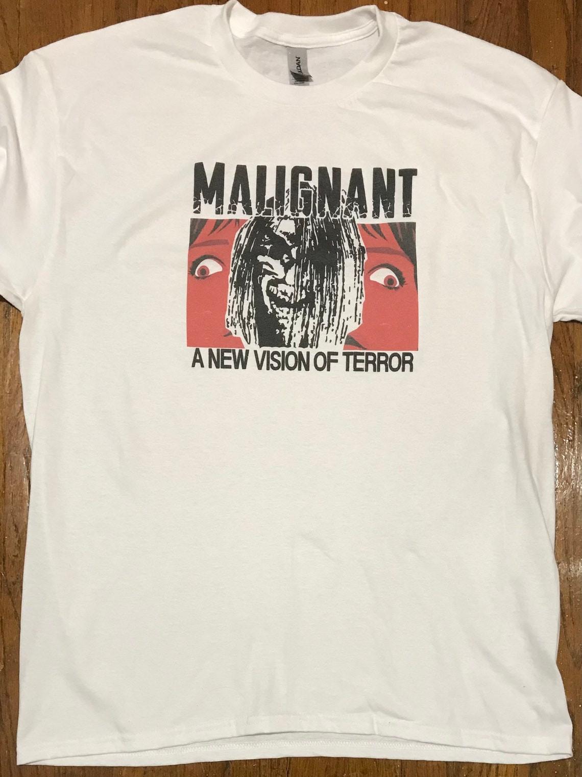 Malignant horror cult movies white t-shirt XXL