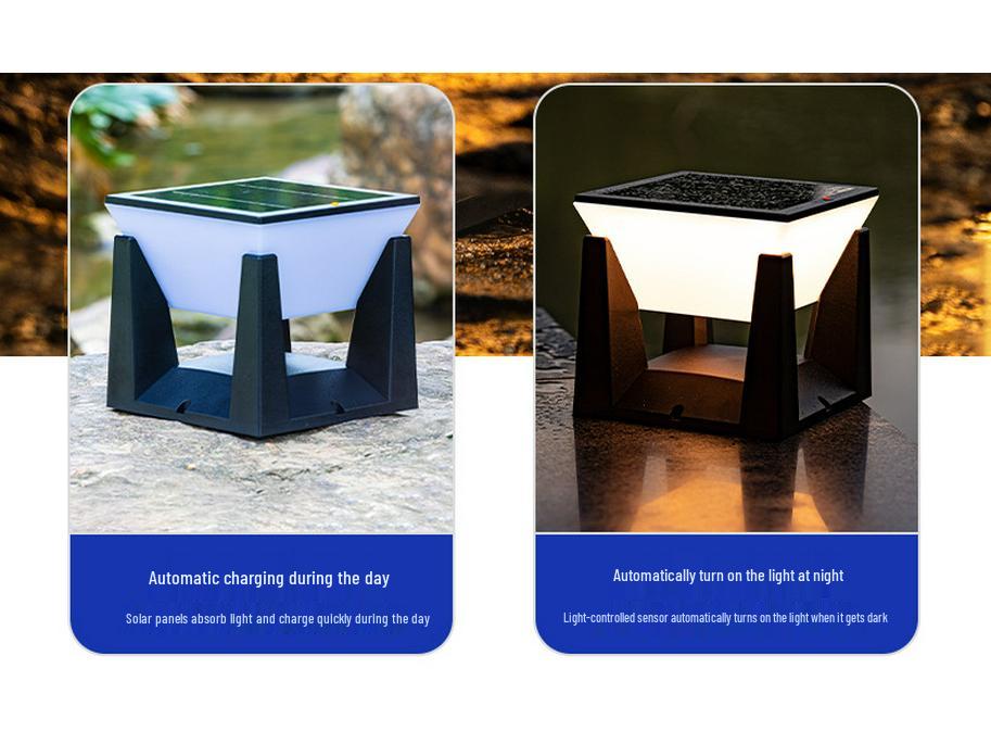 Solar Outdoor Garden and Courtyard Lamp: Headlight, Wall Light, Table Lamp