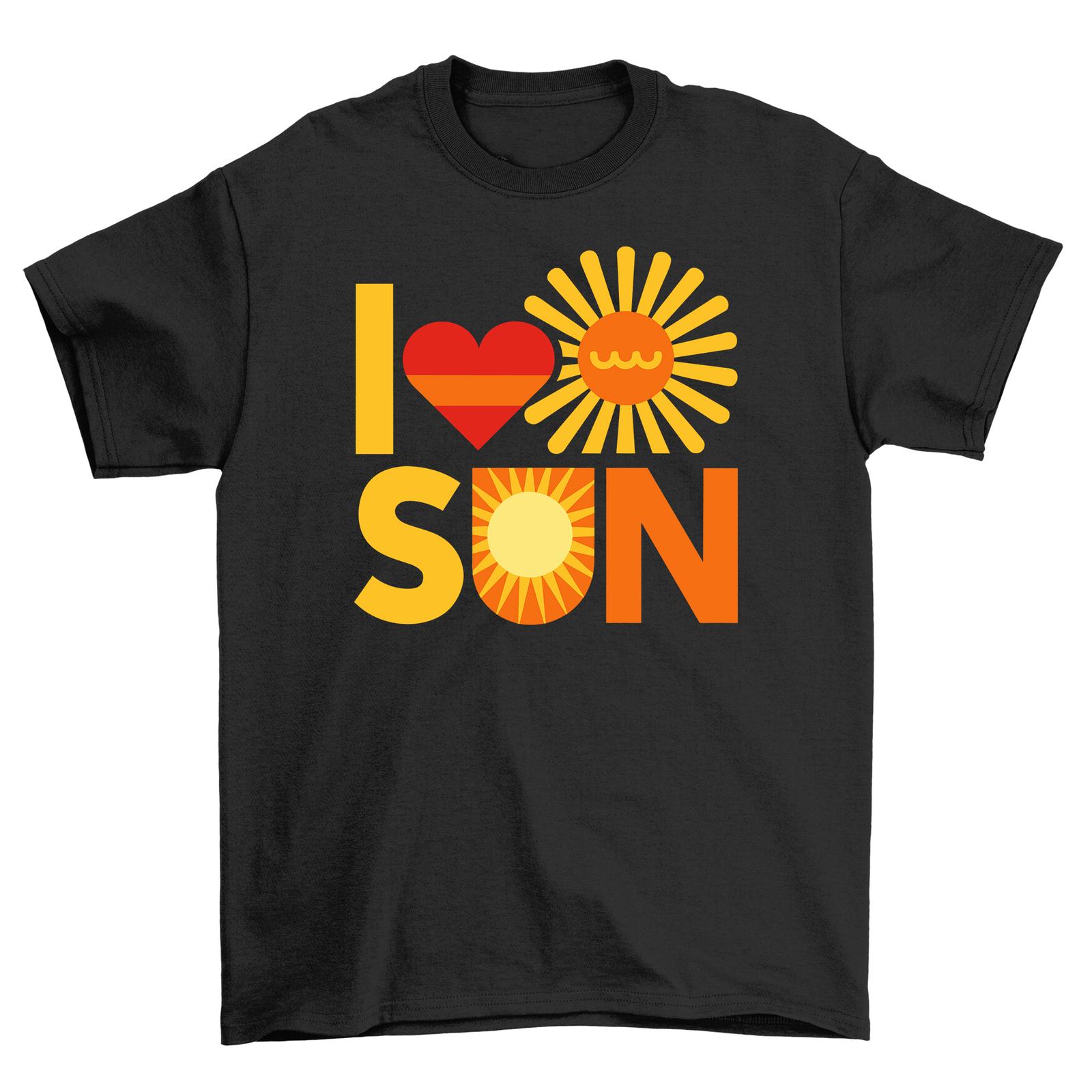 

Summer_37 I Love Sun T-Shirt Mens Womens Tees Top - Funny and Sunny feel! Unisex Printed Design, 10 4XL