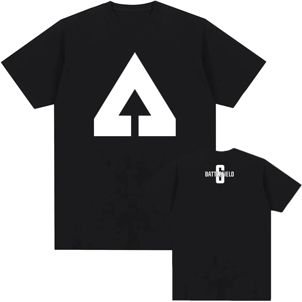 Men Clothing Game Battlefield 6 Printing Tshirts Short Sleeve Cotton Loose Tshirt Unisex Streetwear Hip Hop Oneck Male T Shirt