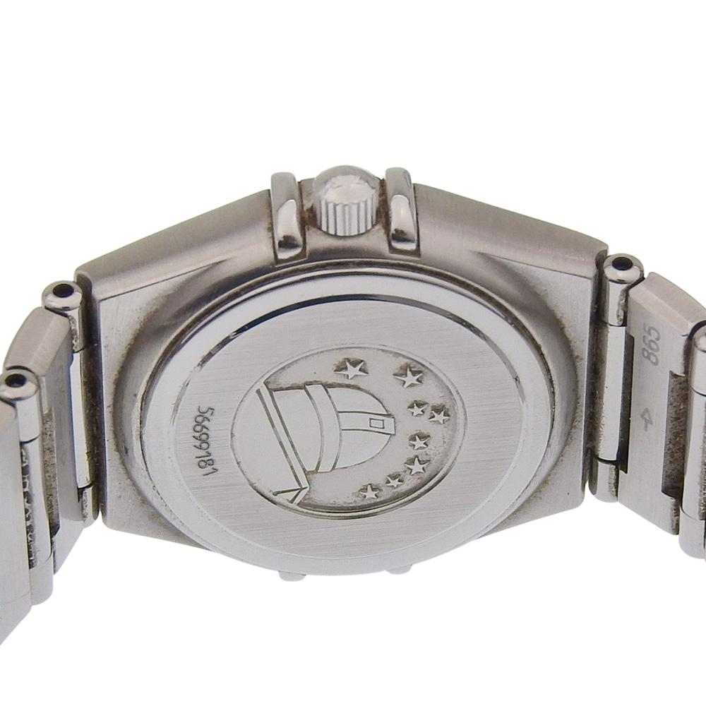 Omega Sternbild Mini Uhren 1562.30 Weißes Zifferblatt Edelstahl Quarz Analoganzeige Damen Gebraucht