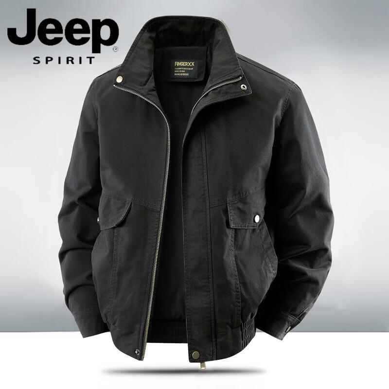 JEEP SPIRIT Men s Casual Stand Collar Jacket M