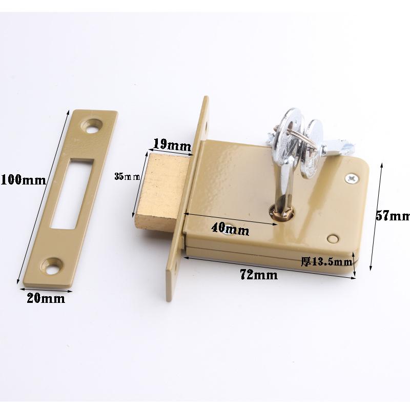 

B1045 B1046 Прочный двухболтовый замок-ригель с 4 ключами, для защитной двери, металлического забора, склада, стандарт ЕС