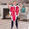 Performance Clothing Fake Steak Neck-hanging Bright Color Loose Halloween Party Cosplay Stage Performance Costume Photo Prop
