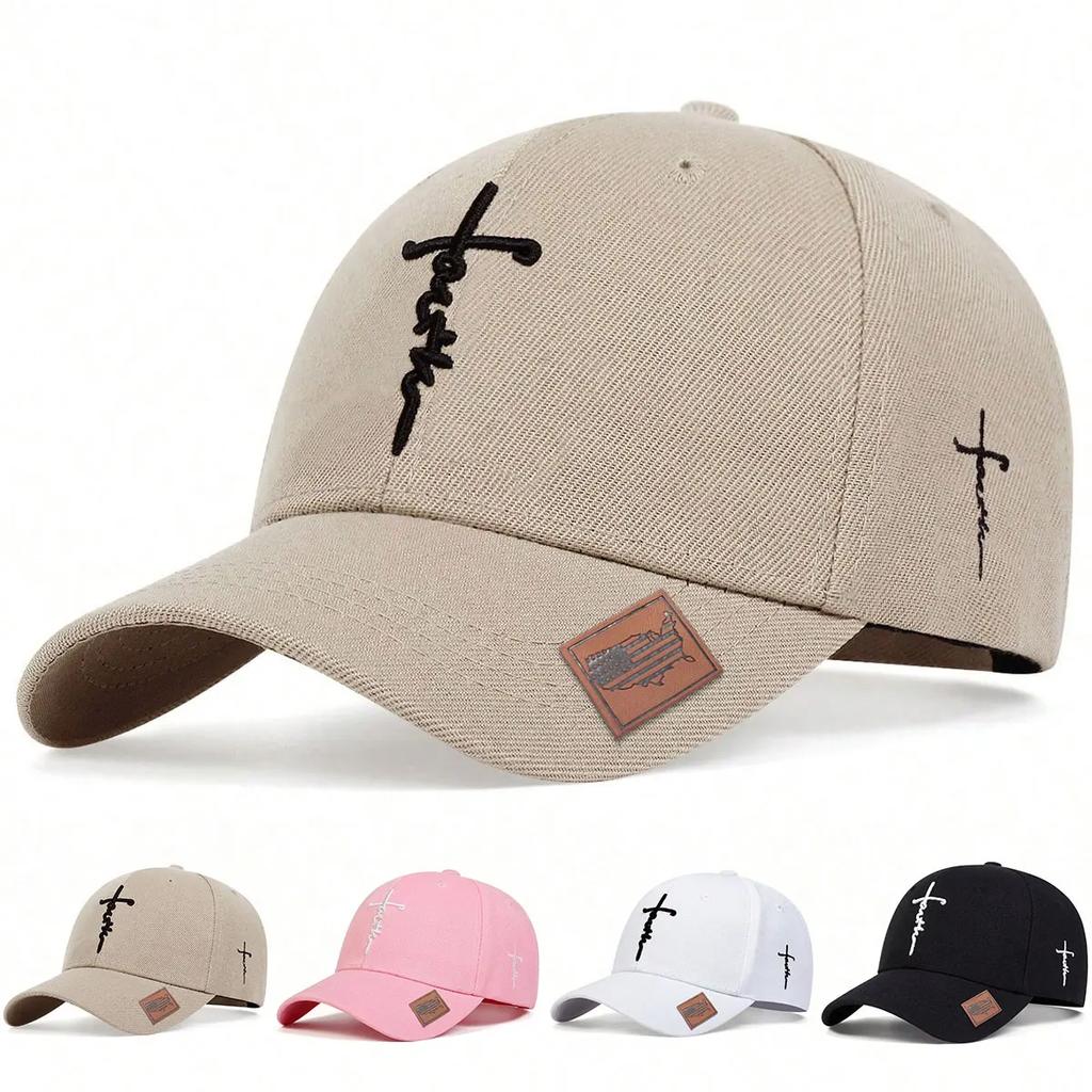 Baseball Stitching Embroidered Cross Lettering Alphabet Neutral Gender Women Men For Caps Spring Autumn Outdoor Sunscreen Hat Adjustable Casual