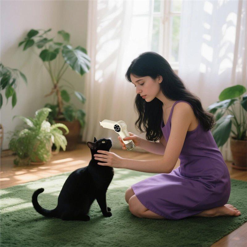 ABBP-Quiet Dog For Grooming Trimmer With LED Light 2-In-1 Dog Paw Trimmer Hair Nail Grinder For Cat Puppy Kitten