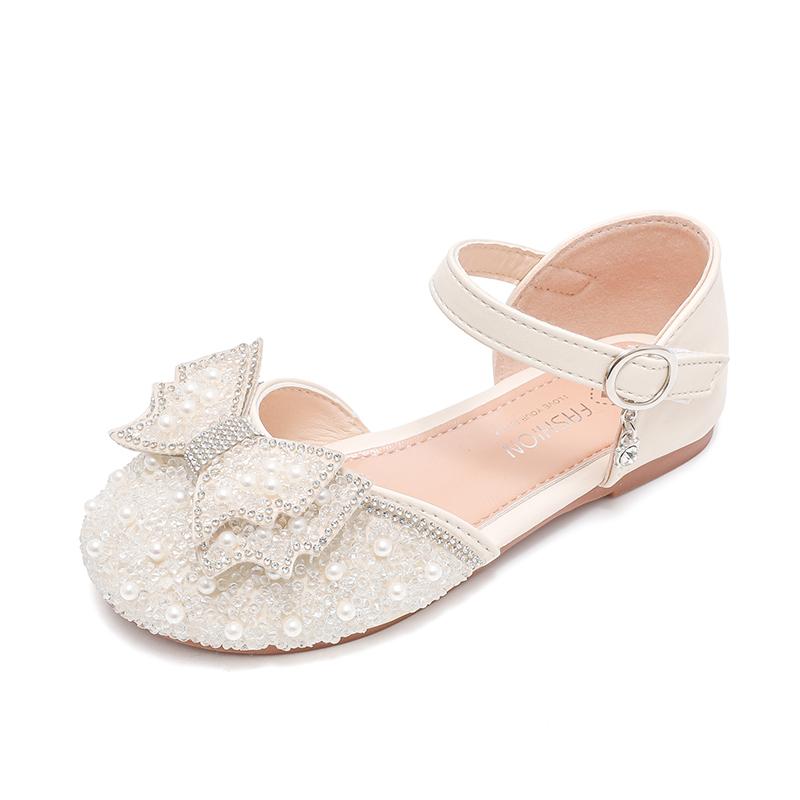 *Summer Fashion Soft/Comfortable Pearl Princess Casual Shoes Hot Selling Elegant and Lightweight Baotou Children's Flat Sandals