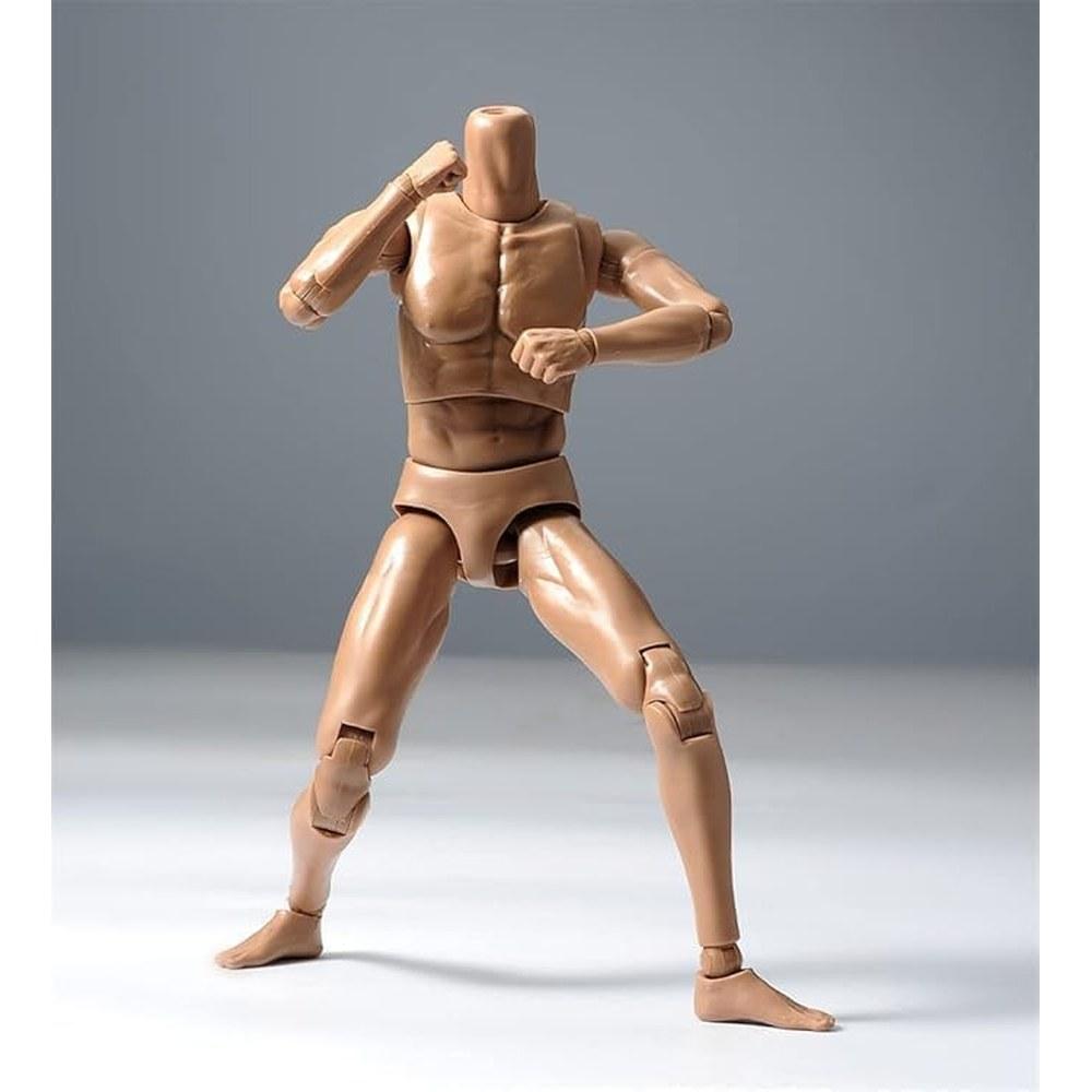 ORIELOAN 1/6 Scale Male Action Figure Body 12-inch Muscular Flexible Ball-Jointed Fitting Model Collectible Doll Removable Hands & Neck Connectors