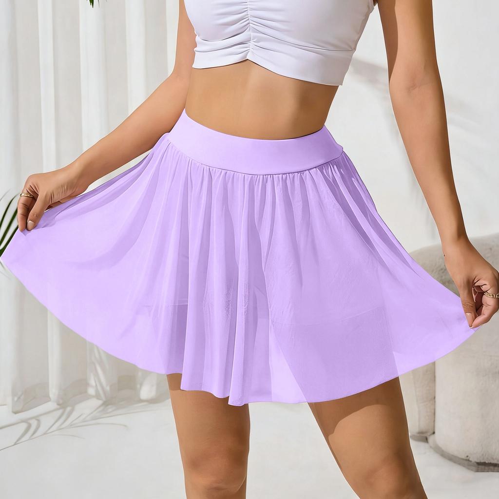 Women's Sports Skirt Yoga Culottes -Light High Waist Fitness Skirt