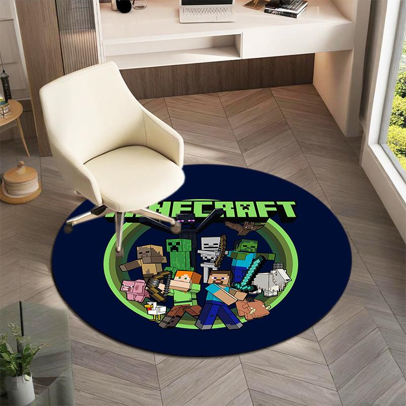 Sandbox Electronic Xbox Games Minecraft Circular Carpet Household Goods Decoration Anti Slip Home Table and Chair Mat Aisle Door Mat Carpet D12