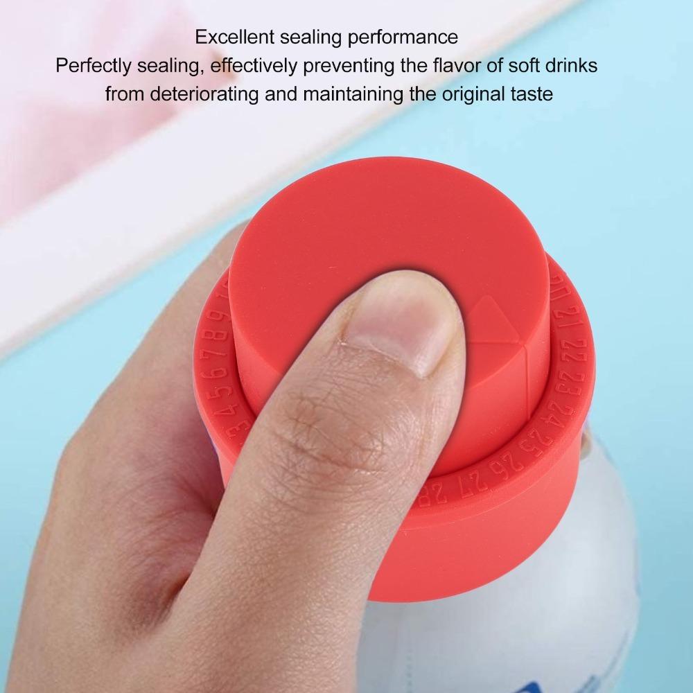 3 PCS Red Black Bottle Pump Cap ABS Beverage Bottle Cover Soda Bottle Stopper Home Kitchen Storage