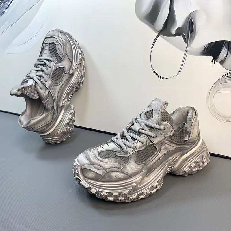 Men'S Shoes Trend Tire Sole Dirty Shoes Platform Casual Versatile Wear-Resistant Trend Sports Shoes