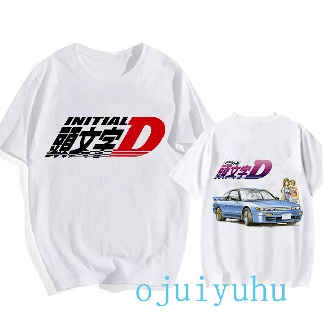 AE86 Funny Harajuku Manga T Shirt Japanese Anime Cartoon Gothic Summer Tops Initial D EU Size T-Shirt Men Graphic Tee Shirt Male
