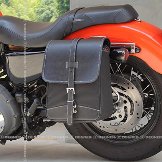 DEGNER Nylon PVC und Satteltasche, (Kunstleder) Nylon, 32x26x13cm, Schwarz, NB-3