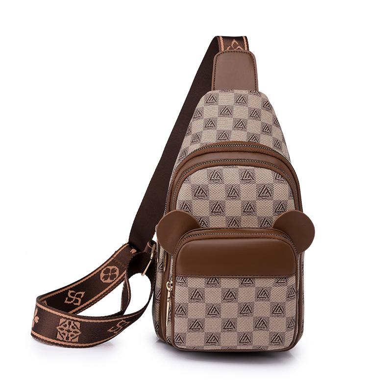 Breast Bag Women'S Shoulder Bag Multifunctional Soft Leather Casual Messenger Bag Fashion Versatile Small Backpack