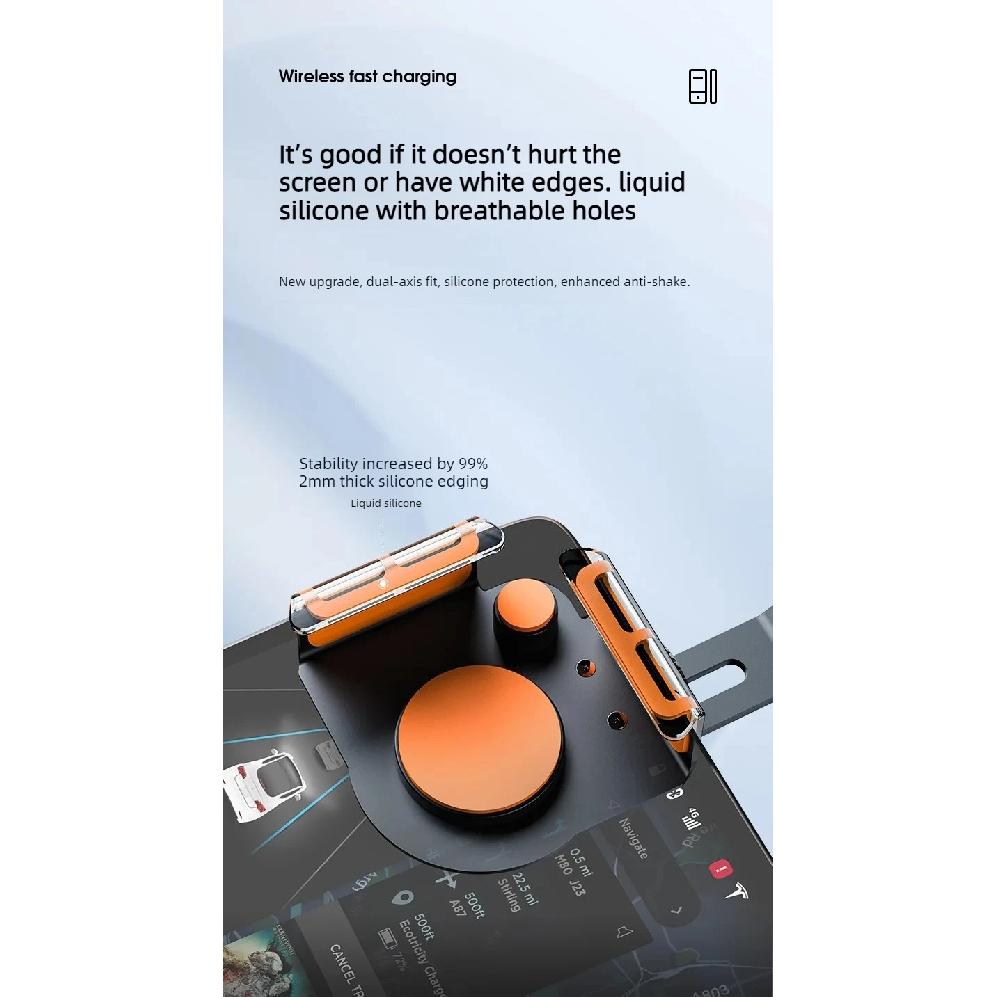 Aluminum Alloy Car Phone Holder Bracket Adjustable Multi-Angle Clasp Style Accessory for Arc Screen Mobile Phone Universal Mount