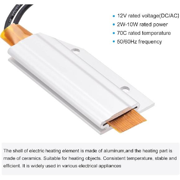 MECCANIXITY PTC Heating Element 12V 2W-10W 70C Consistent Temperature Ceramic Thermostatic for Heating