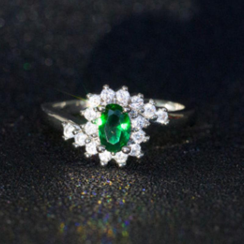 Women'S Creative Sapphire Blue Zircon Women'S Ring, Jewelry