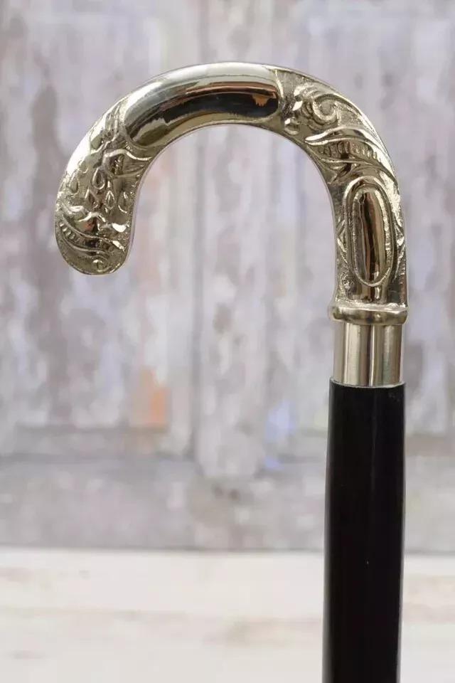 Classic Elegant Walking Stick - Aluminum and Wooden Walking Stick