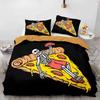 Sugar Skull King Queen Duvet Cover Funny Skeleton Halloween Bedding Set Gothic Spooky Bone Quilt Cover Polyester Comforter Cover